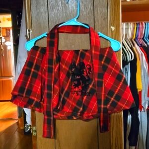 Harry Potter Gryffindor House Plaid Skirt w/ Suspenders